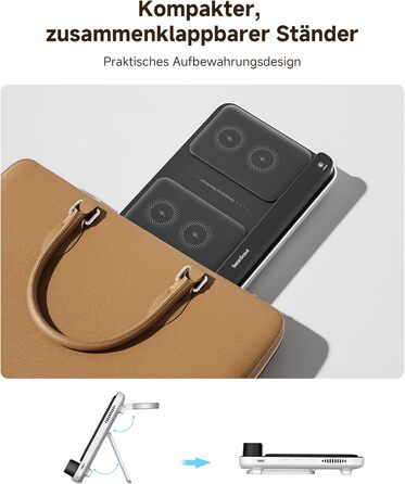 Бездротовий зарядний пристрій SwanScout 710S для Samsung Galaxy S25 Ultra/S25/S24, iPhone 17/16/15, Galaxy Watch 8/8 Classic/7/Ultra