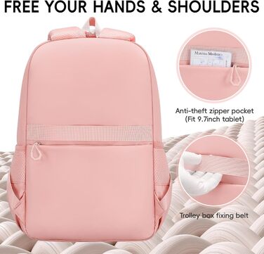 Шкільний рюкзак для дівчинки 3 в 1: рюкзак, ланч-бокс, пенал. Kawaii дизайн, 3-7 клас, антикрадійний, 24L, рожевий