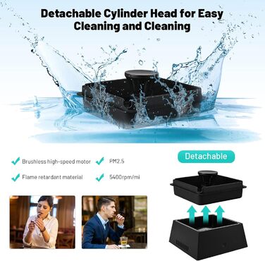 Portable Ashtray with Suction - 2 in 1 Smoke-Free Ashtray with Air Purifier - Portable Smoke Cleaner Ashtray with Filter for Home, Car, Office, Indoor Cigarettes