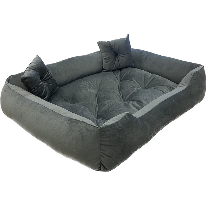 Ортопедичне собаче ліжко Dogs4Life Velours XL 135x100 см | Для великих собак | З водонепроникним покриттям | Зручне собаче ліжко | Легко мити | На відкритий простір | З бортиком