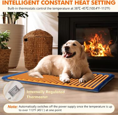 Електричний килимок для домашніх тварин Pecute - зі стабільною температурою (M, 40x50 см) / (L, 70x40 см)