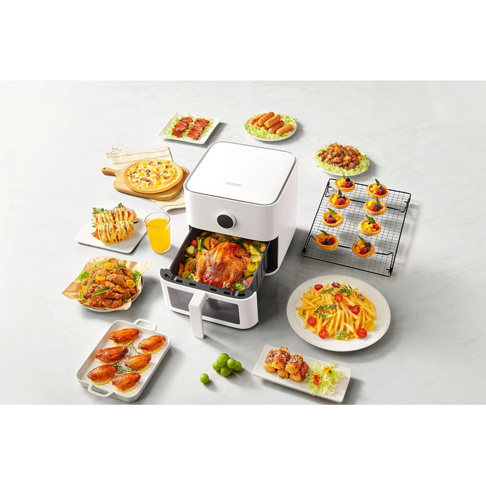 Фритюрниця Xiaomi Smart Air Fryer 5.5 л, біла, розумна електрична мультифункціональна