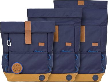 Дитячий рюкзак LÄSSIG з нагрудним ременем, 12 літрів, водонепроникний, Rolltop, зелено-блакитний (темно-синій)