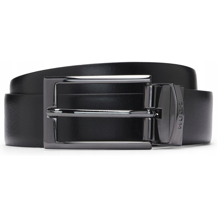 Чоловічий шкіряний ремінь HUGO BOSS, чорний, р. 105