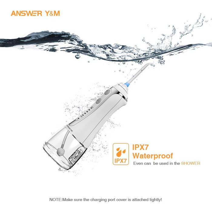 Іригатор для порожнини рота Munddusche: 5 режимів, бездротовий, IPX7, для щоденної гігієни, 300 мл