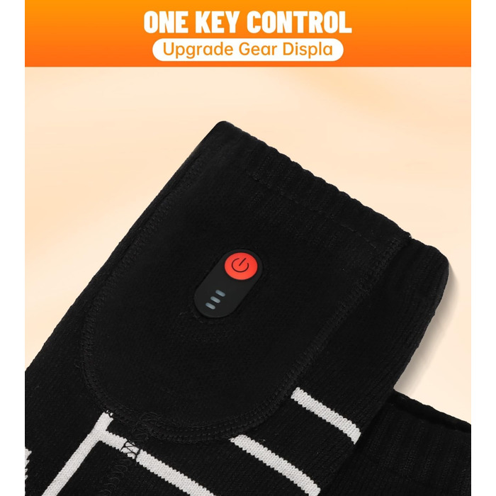 Обогревні шкарпетки з мериносової вовни Freehill для чоловіків та жінок, USB-зарядка, чорні