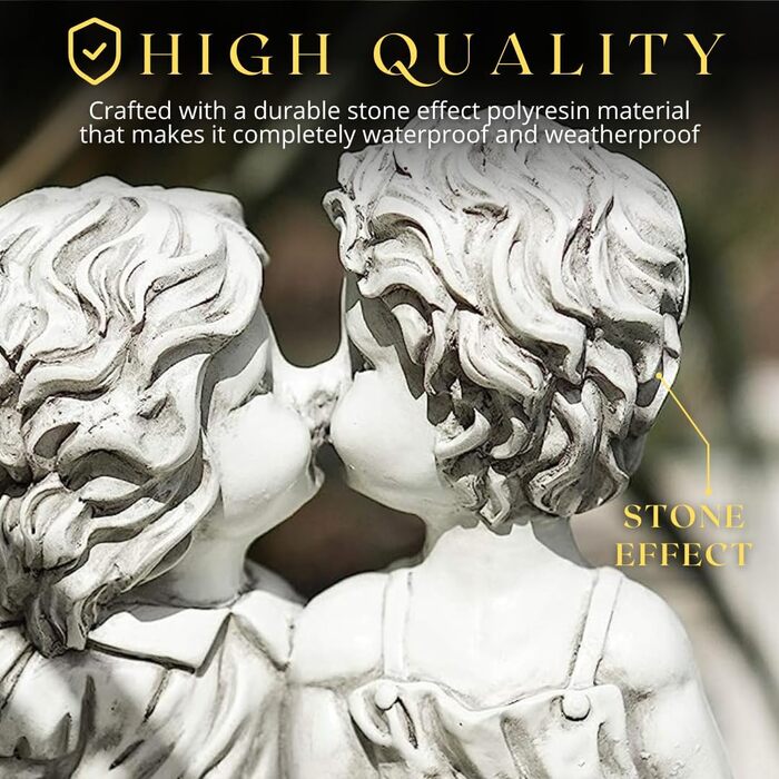 Garden Mile®, Garden Sculptures, Stone Effect, Artificial Resin, Garden Decoration, Stone Statues, Courtyard, Decoration, Gnomes