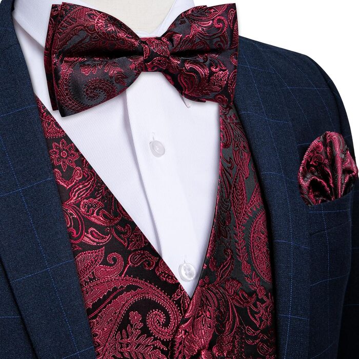 Шарф Paisley Rotes Paisey (S) червоно-чорний візерунок