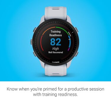 Garmin Forerunner 955 - GPS-годинник для триатлонів, бігу, з сонячною батареєю, білий