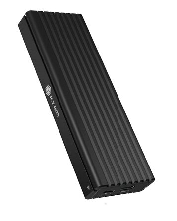 Зовнішній корпус для M.2 PCIe SSD ICY BOX Aluminium USB 3.1 Type-C IB-1817M-C31, чорний (без інструментів)