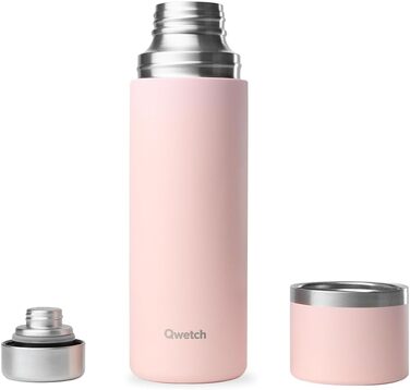 Qwetch Stainless Steel Thermos Flask - 750ml Insulated Bottle & Travel Mug - 24h Cold & 12h Hot - Leakproof, BPA-Free - Perfect for Coffee & Tea