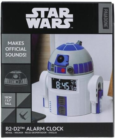 R2D2 Alarm Clock - Officially Licensed Star Wars Merchandise, with R2D2 sounds, perfect decoration for Star Wars fans with an alarm timer, powered by USB