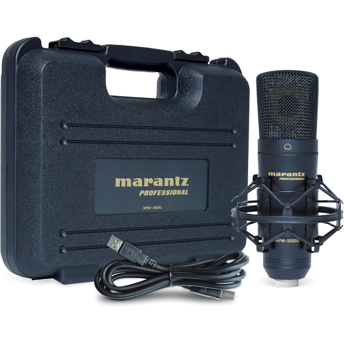Мarantz Professional MPM-1000U: USB конденсаторний мікрофон з великою мембраною та нирковим характером для подкастів, студії та геймінгу. Комплектується кабелем USB та кріпленням для мікрофона.