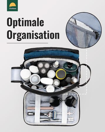 Чоловіча дорожня косметичка Kulturbeutel, водонепроникна косметичка для подорожей, чорна, M