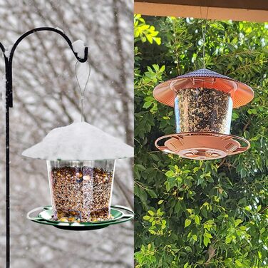 SANOTO Hanging Bird Feeder - Weatherproof Birdhouse for Wild Birds - Cone Flower Design - Brown - Balcony & Garden