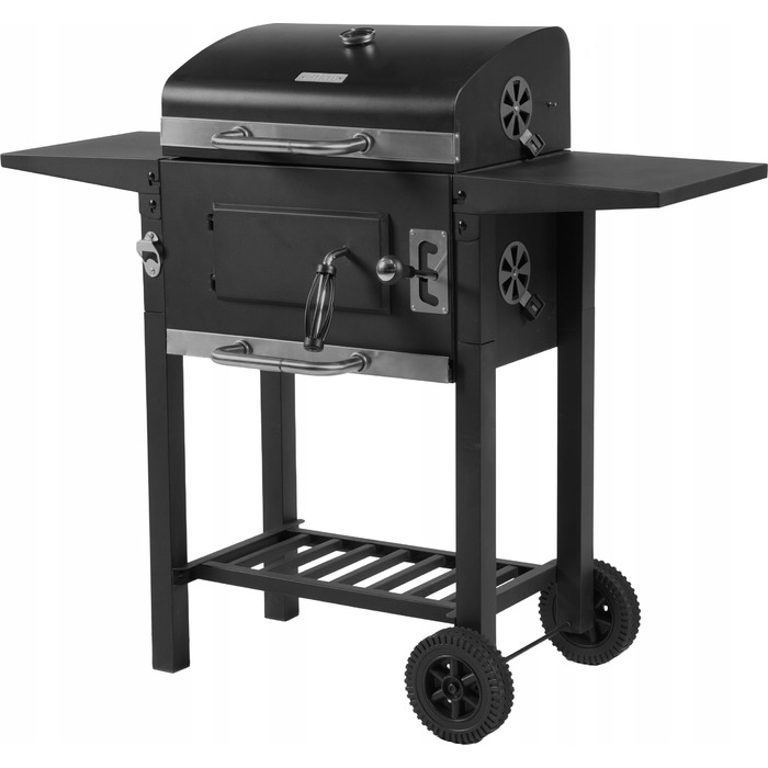 Садовий вугільний гриль BBQ XXL з кришкою, зольником, регулюванням та термометром