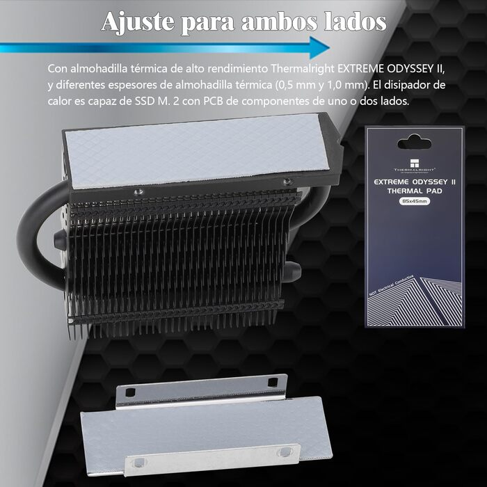Радіатор охолодження SSD Thermalright 09-2280-PRO-Black для M.2 NVMe накопичувачів