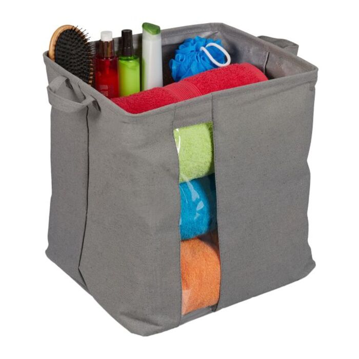 Relaxdays Storage Basket with Clear Window