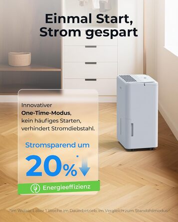 Електричний осушувач повітря 12L з фільтром та шлангом для дому, 4 режими, 35dB, гарантія 10 років