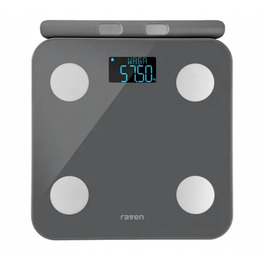 Скляні ваги для ванної Raven EW012BT: аналіз складу тіла, до 180 кг, з підтримкою мобільного додатка