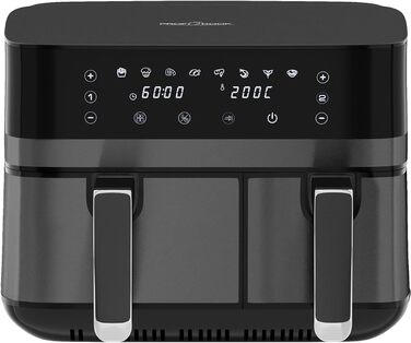 Фритюрниця ProfiCook з подвійними камерами, 9 літрів | Без олії | Airfryer | PC FR 1295 H