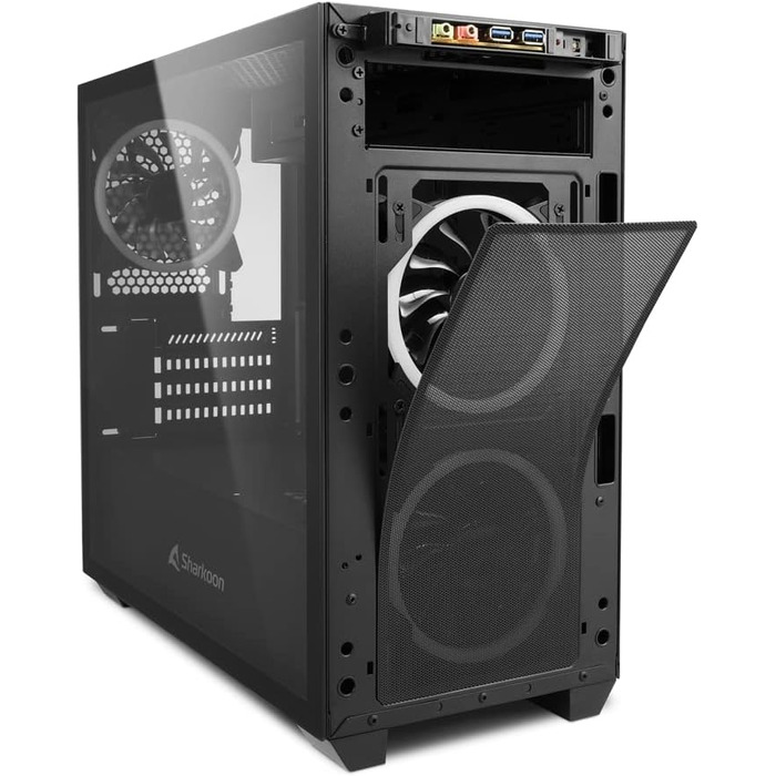 Корпус для ПК Sharkoon V1000 RGB Micro Tower, Micro-ATX, чорний