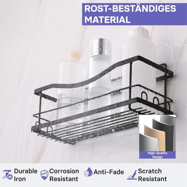 Дзеркальна поличка для душу KINCMAX з нержавіючої сталі без свердління (2 шт.)