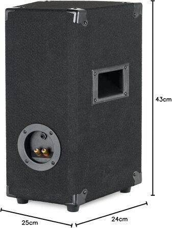 Пара акустичних колонок McGrey TP-8 для DJ та вечірок, 8'' сабвуфер, 300 Вт, пасивні, 2-смугові, дерев'яний корпус, чорні