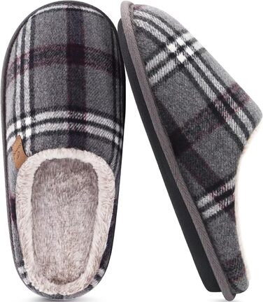 Чоловічі тапочки COFACE з піною для відпочинку, теплі, з вовняної тканини, плюшеві, з гумовою підошвою, розмір 40-49, сірі