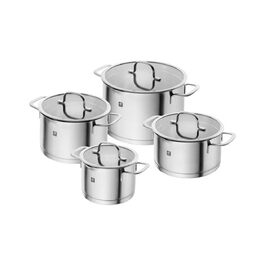 Набір каструль ZWILLING TrueFlow з кришками, 5 предметів, нержавіюча сталь, для індукційних плит, сріблястий