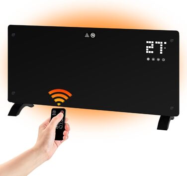 Електричний конвектор Citybee 2500W з термостатом, пульт, таймер, захист від перегріву, 2 роки гарантії