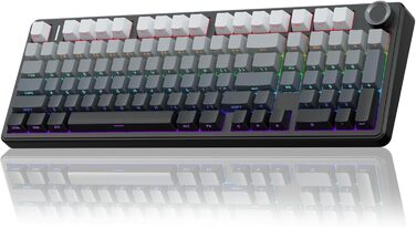 Механічна ігрова клавіатура AULA F99 Pro: RGB, Hot-swap, бездротовий 3-в-1, QWERTY, чорний градієнт