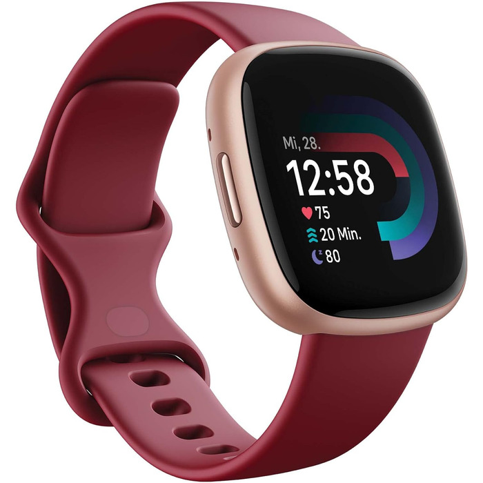 Смарт-годинник Fitbit Versa 4 – фітнес-трекер з GPS, телефоном, 6 днів роботи від акумулятора, 40+ режимів тренувань, сумісний з Android/iOS, рожевий пісок / алюміній, колір мідно-рожевий