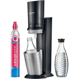 SodaStream Crystal 3.0: Газова вода вдома | Титан | 2 пляшки 0.8л + CO2 балон