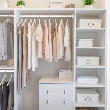 Регульована телескопічна штанга DEWEL для карнизів, душових кабін, без свердління, для штор, спальні, ванна кімната (діаметр 3см, 70-120см, білий)