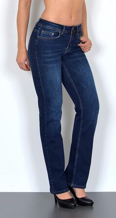 Джинси жіночі ESRA Straight Jeans - висока талія, прямі, еластичні, великі розміри (G6, 36, J157)