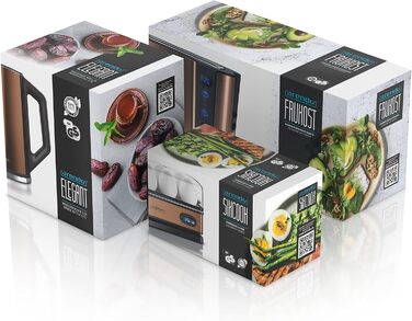 Набір чайник та тостер Rendo з нержавіючої сталі та міді: чайник 1.5л з контролем температури та функцією підтримки тепла, тостер на 4 тости з дисплеєм та 6 рівнями підсмажування, підставка для бургерів