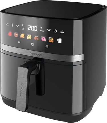 Фритюрниця Cecotec Cecofry Grill Duoheat 10000 з подвійним нагрівом, 2800 Вт, 8 л, чорна