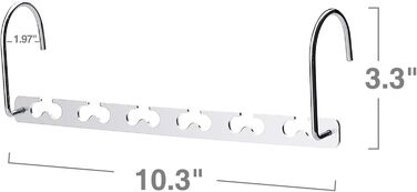 Вішалки для одягу HOUSE DAY: 8 штук, металеві, для важких речей, економія місця, антиковзаючі, 26 см