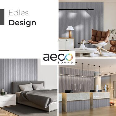 Акустичні панелі з натурального дерева горіх та чорного фетру, 120x60 см, набір 2 шт. — 3D стінові панелі для шумоізоляції та оздоблення інтер'єру