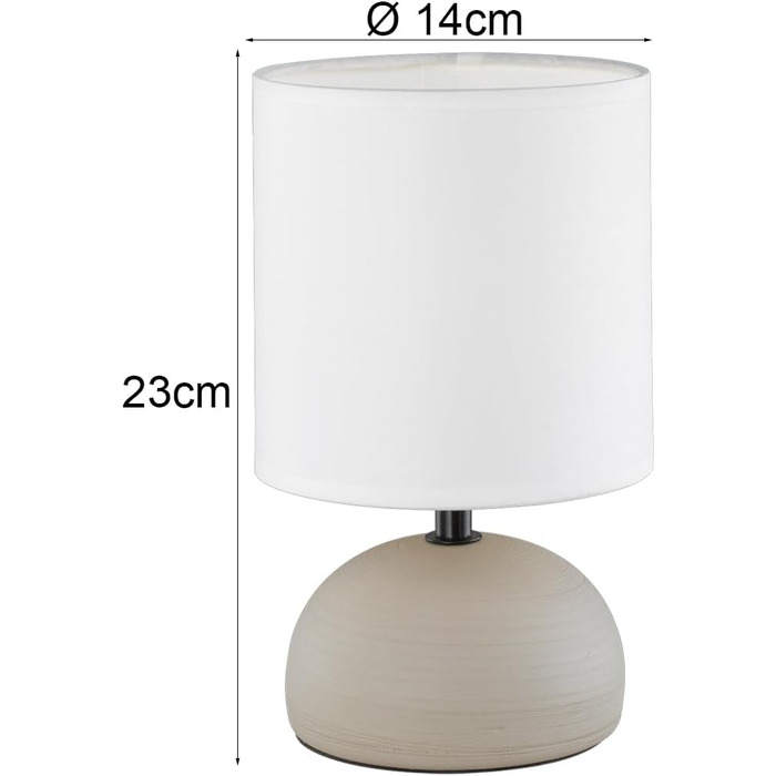 Торшер Reality Leuchten Luci R50351035 з керамічним цоколем, імітація дерева, бежевий тканинний абажур, 1x E14 (Cappuccino)