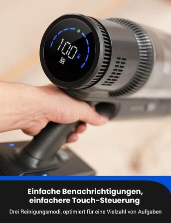 Бездротовий пилосос Proscenic P11 з функцією миття підлоги, 45KPA, 550W, 60хв, сірий