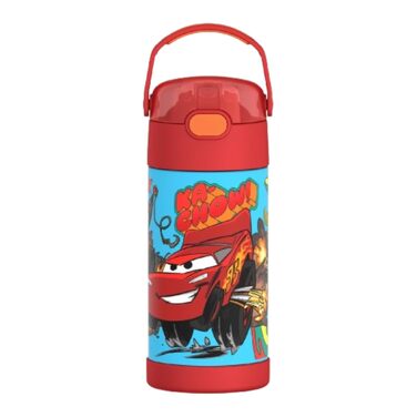 Дитяча термопляшка Thermos Funtainer зі сталі 355 мл з трубою, чорна (вакуумна ізоляція, BPA-free)
