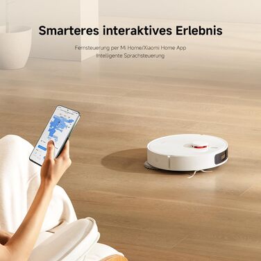 Робот-пилосос Xiaomi Robot Vacuum X20+ з функцією вологого прибирання, потужність всмоктування 6000 Па, підйомні швабри