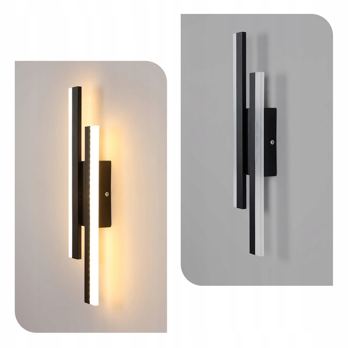 Настінний світильник Tealight чорний, інтегроване LED-джерело 16 Вт
