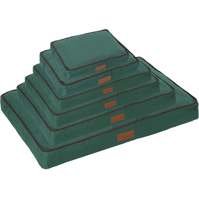 Ліжко для собак Ellie-Bo, XXL, 117x75x10 см, зелене, водонепроникний матеріал, м'яка та миюча подушка