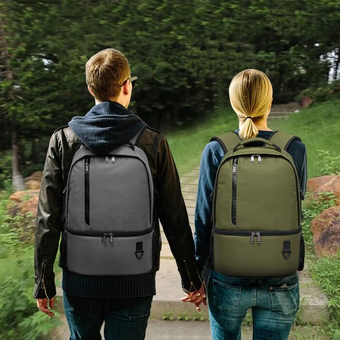 28L Insulated Cooler Backpack - Double Layer Thermal Rucksack for Picnics, Camping, and Travel (Gray)