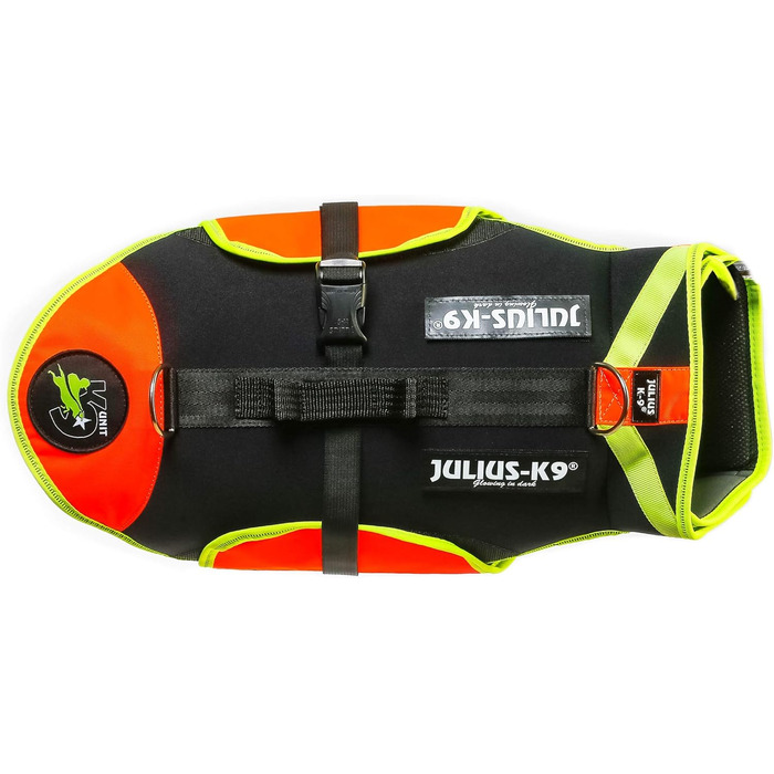 Жилет для собак Julius-K9 IDC 3в1, чорний та неоновий (XL)