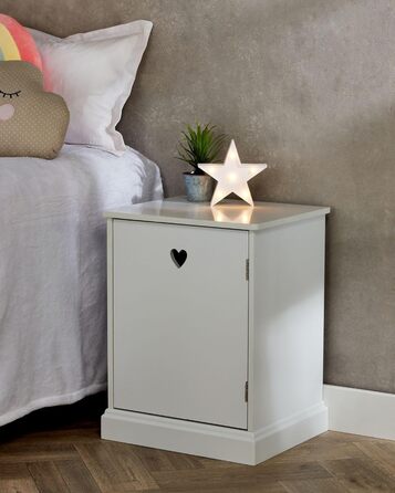 Standing Mirror for Children, Ages 3-7, Wooden Children's Mirror, Nursery, Children's Mirror with Storage, Girls' Freestanding Standing Mirror White, Christmas Gifts (Children's Nightstand)