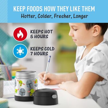 Контейнер для їжі THERMOS Funtainer з нержавіючої сталі, вакуумна ізоляція, 284 мл (Мандалоріанець)